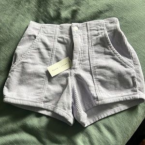Lavender corduroy shorts size 26 never worn